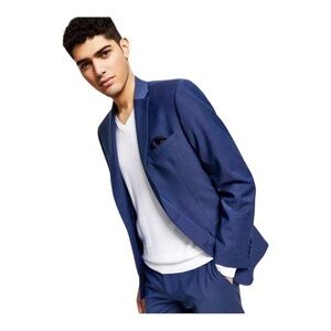 BAR III Slim-Fit Solid Suit Jacket - Blue NWT